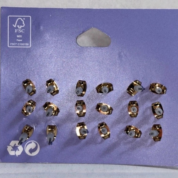 Claire’s 9 earring set NEW Sensitive Solutions Gold Pink Ballerina Ballet Crown - Picture 5 of 5